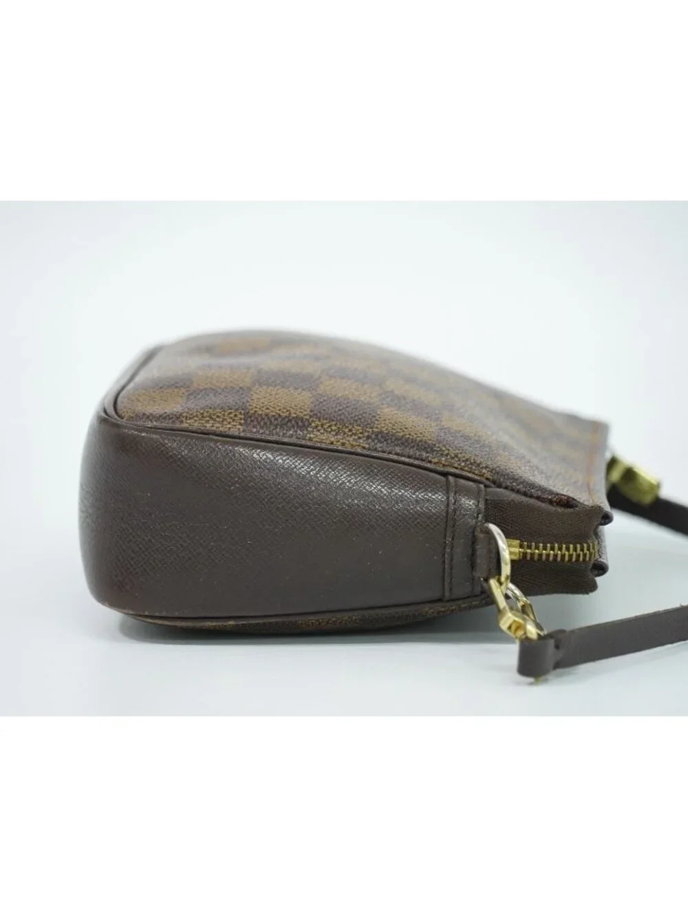 Louis Vuitton LV Trousse Makeup Damier Ebene Pouch Handbag Brown